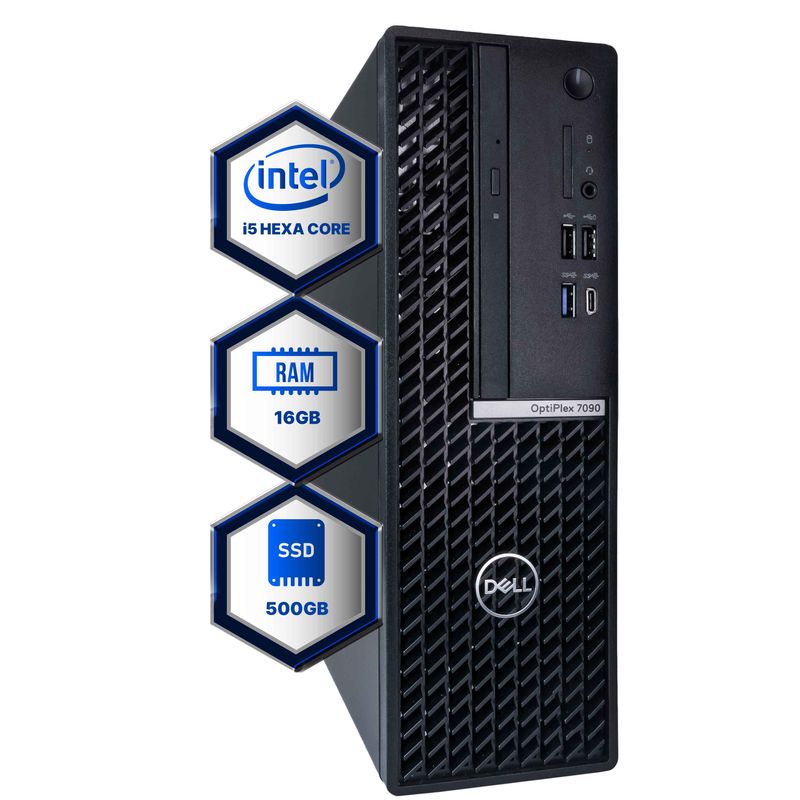 Dell Optiplex 7090 Desktop Computer, Intel i5-10500 (3.2), 16GB DDR4 RAM, 500GB SSD Solid State, Windows 11 Professional (Refurbished)