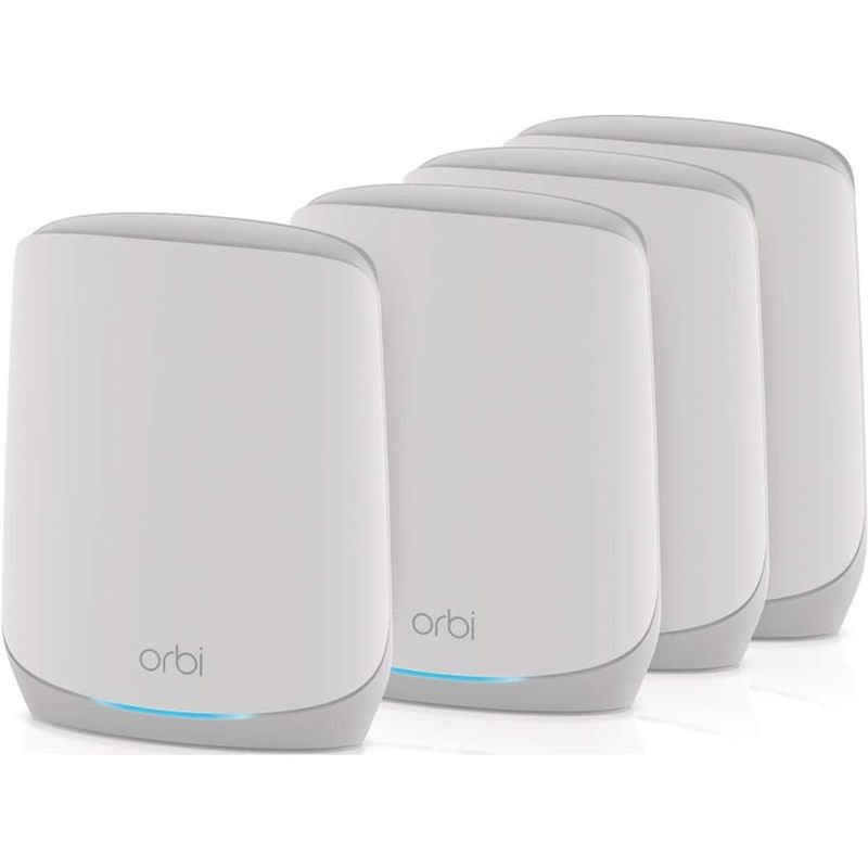 NETGEAR - Orbi 750 Series AX5200 Tri-Band Mesh Wi-Fi 6 System (4-pack) - White