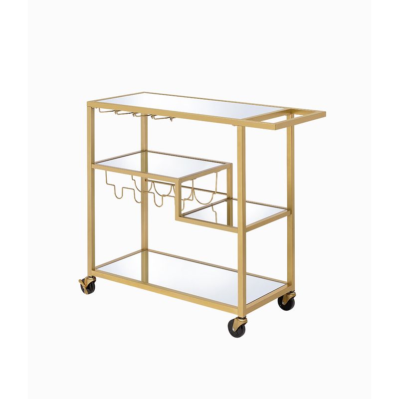 ACME Adamsen Serving Cart, Champagne & Mirror