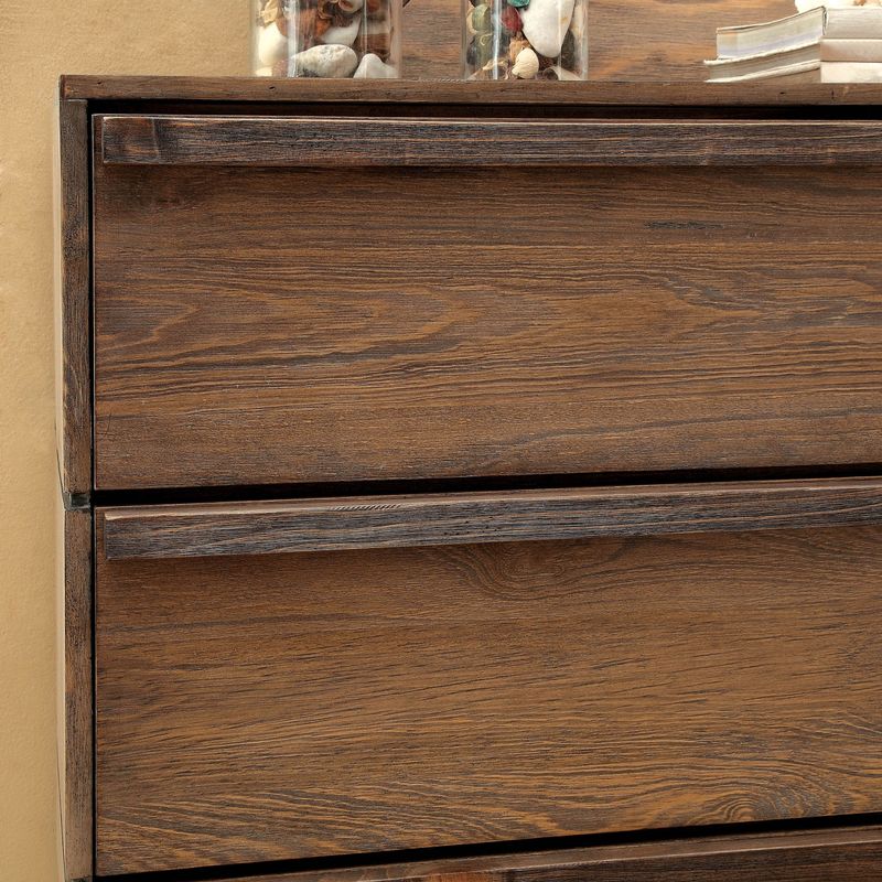 Rustic Solid Wood 6-Drawer Dresser in Rustic Natural Tone