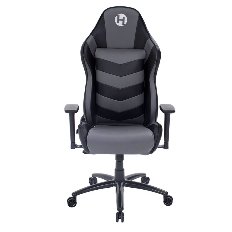 Ergonomic High Back Racer Style Video Gaming Chair, Grey/Black