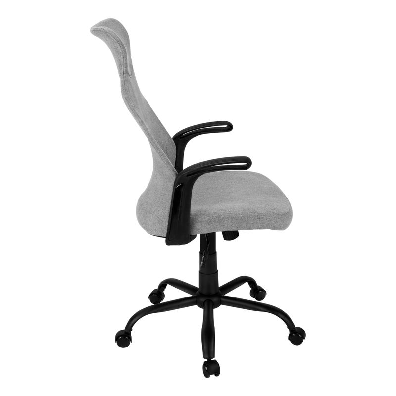 Office Chair/ Adjustable Height/ Swivel/ Ergonomic/ Armrests/ Computer Desk/ Work/ Metal/ Mesh/ Grey/ Black/ Contemporary/ Modern