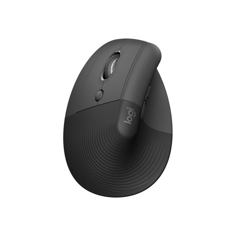 Logitech Lift Vertical Ergonomic Mouse for Business Left - vertical mouse - 2.4 GHz Bluetooth - graphite