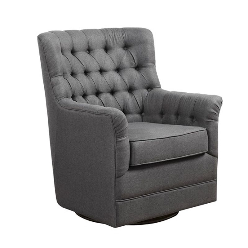 Gray Mathis Swivel Glider Chair