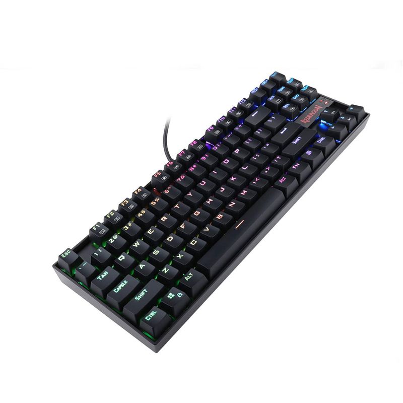 REDRAGON - Kumara K552 RGB Wired TKL Gaming Mechanical Blue Switch Keyboard with RGB Backlighting - Black