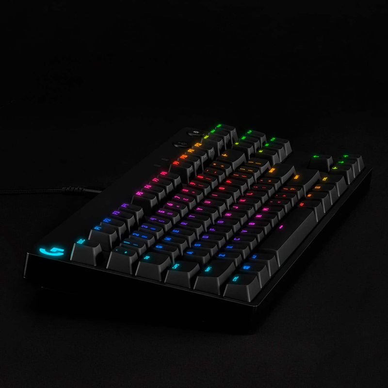 Logitech - G PRO TKL Wired Mechanical GX Blue Clicky Switch Gaming Keyboard with RGB Backlighting - Black