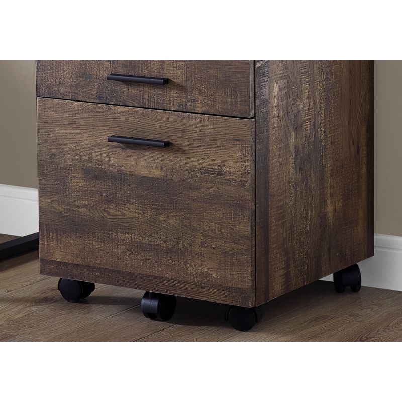 File Cabinet/ Rolling Mobile/ Storage Drawers/ Printer Stand/ Office/ Work/ Laminate/ Brown/ Contemporary/ Modern