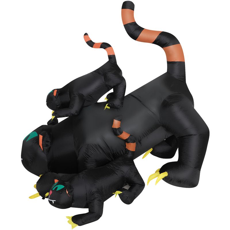 5-ft. Prelit Inflatable Black Cat Trio