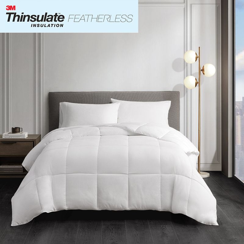 White Year Round Warmth Cotton Down Alternative Featherless Comforter King