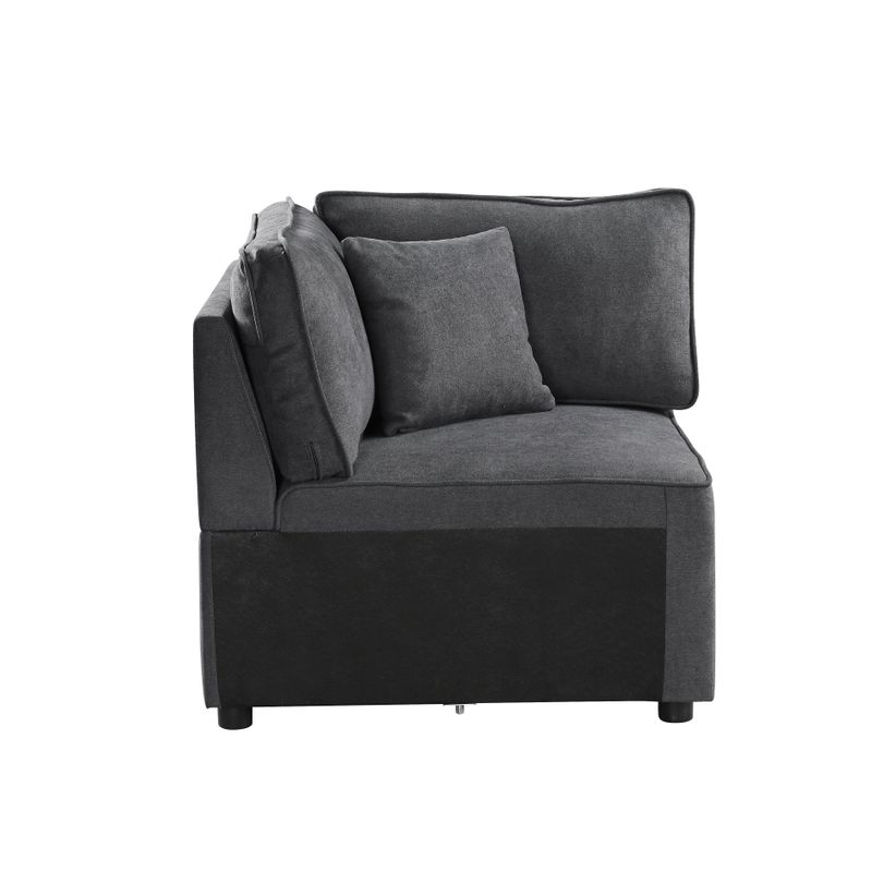 ACME Silvester Modular - Wedge w/Pillow, Gray Fabric