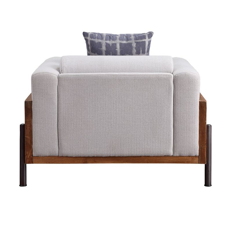 ACME Pelton Chair w/Pillow, Fabric & Walnut