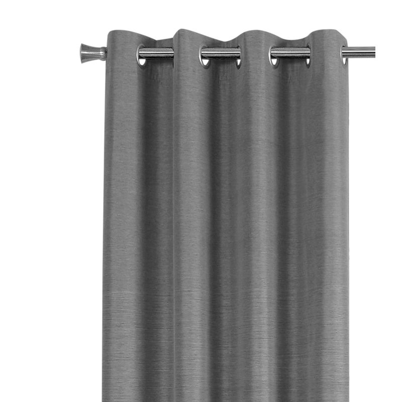 Curtain Panel/ 2pcs Set/ 54"W X 84"L/ 100% Blackout/ Grommet/ Living Room/ Bedroom/ Kitchen/ Thermal Insulation/ Polyester/ Grey/ Contempora