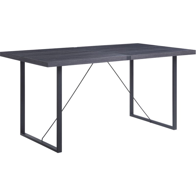 ACME Nakula Dining Table, Gray Oak & Black Finish