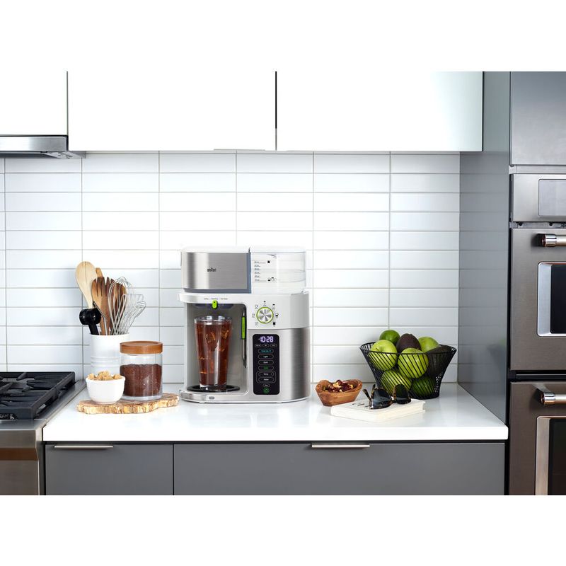 Braun - MultiServe 10-Cup SCA Certified Coffee Maker with Internal Water Spout and Glass Carafe in White