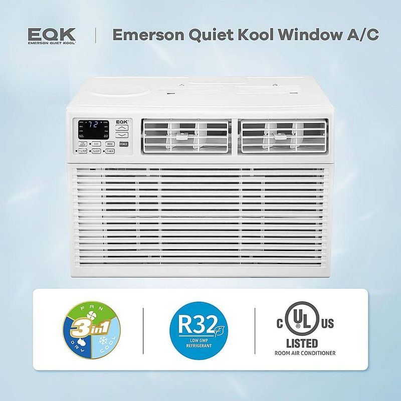 Emerson Quiet Kool - 550 Sq. Ft. 12000 BTU Window Air Conditioner - White