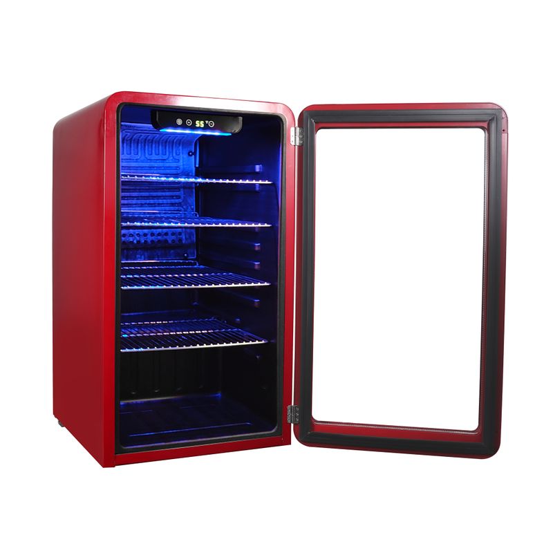 Magic Chef 3.4cu. ft. Red Retro Beverage Cooler