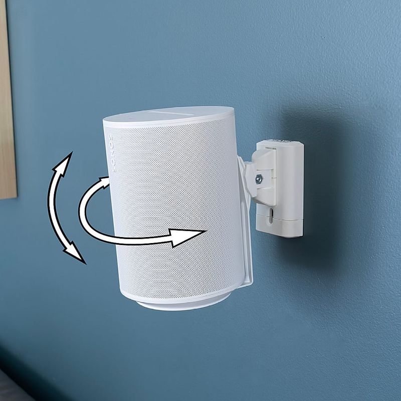 SANUS Elite - Adjustable Speaker Wall Mount for Sonos Era 100 and Era 300 Speakers - Pair - White