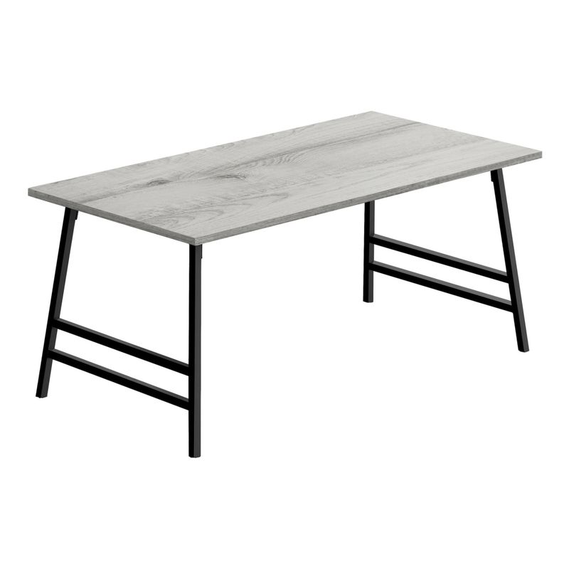 Coffee Table/ Accent/ Cocktail/ Rectangular/ Living Room/ 40"L/ Metal/ Laminate/ Grey/ Black/ Contemporary/ Modern