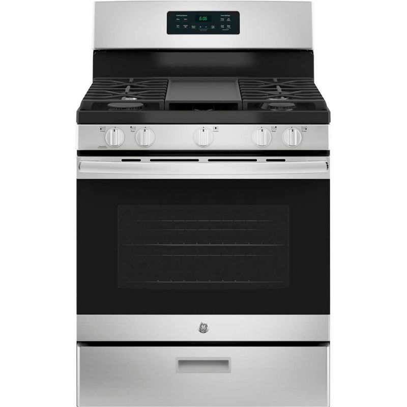 GE - 5.0 Cu. Ft. Freestanding Gas Range - Stainless Steel