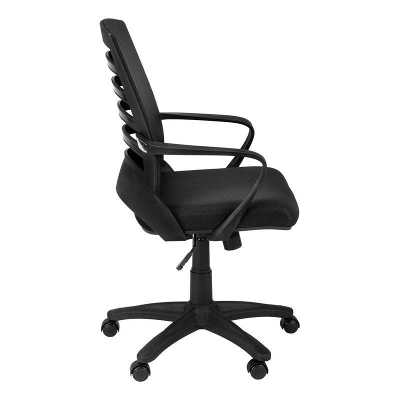 Office Chair/ Adjustable Height/ Swivel/ Ergonomic/ Armrests/ Computer Desk/ Work/ Metal/ Mesh/ Black/ Contemporary/ Modern