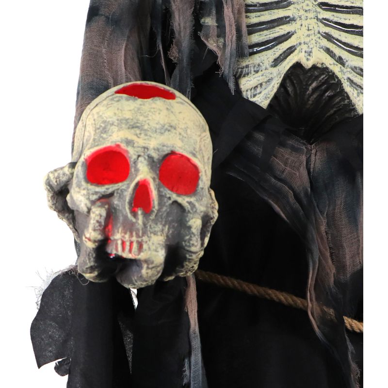 7-Ft. Tall Motion-Activated Rotting Reaper, Premium Talking Halloween Animatronic, Plug-In