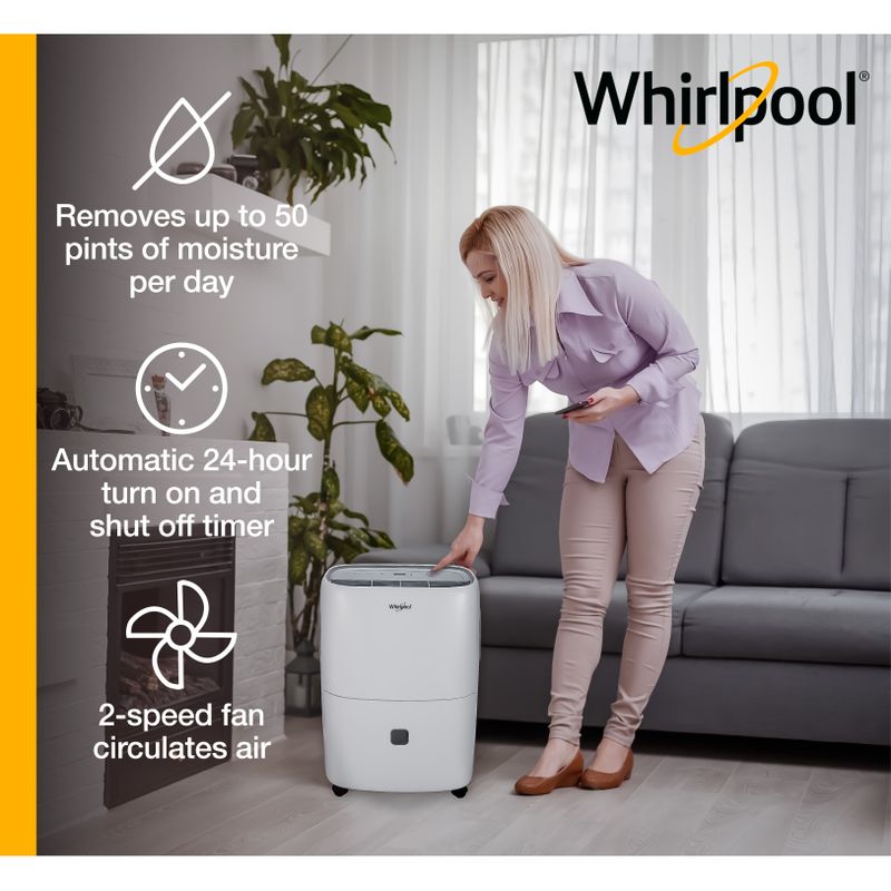 Whirlpool 50 Pint Dehumidifier with Pump