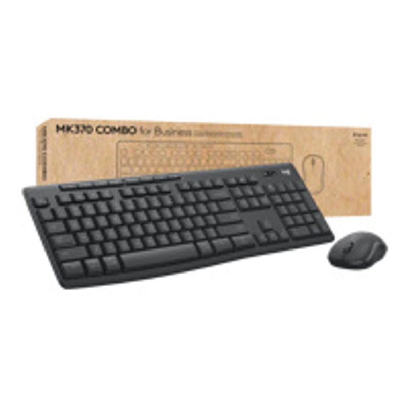 Logitech - MK370 Combo for Business Full-Size Wireless Keyboard and Mouse Bundle with Secure Logi Bolt USB Connection - Graphite