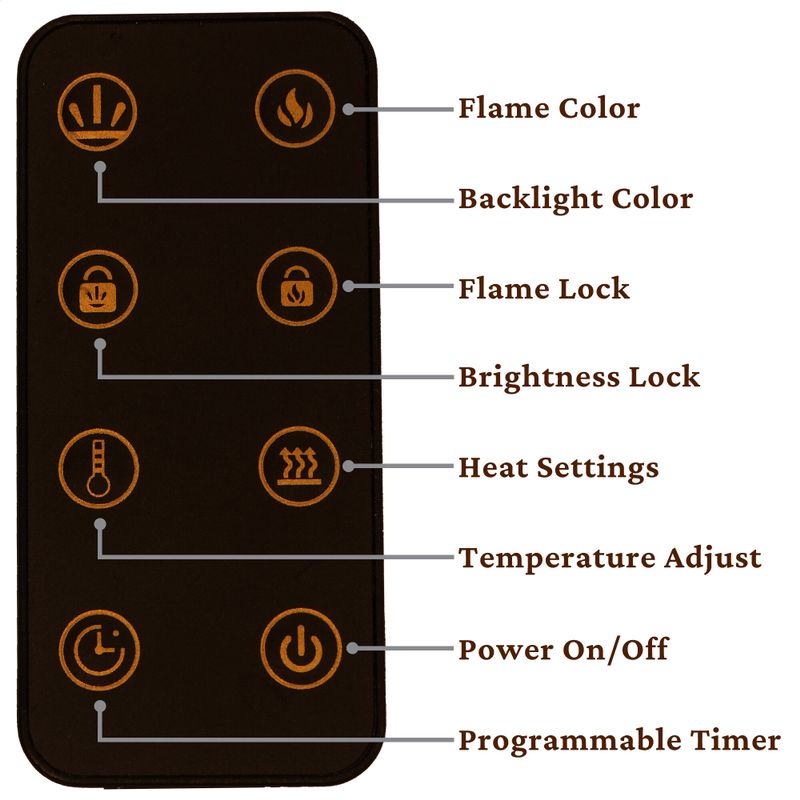 50-In. Wall-Mount Electric Fireplace in White with Multi-Color Flames and Crystal Rock Display