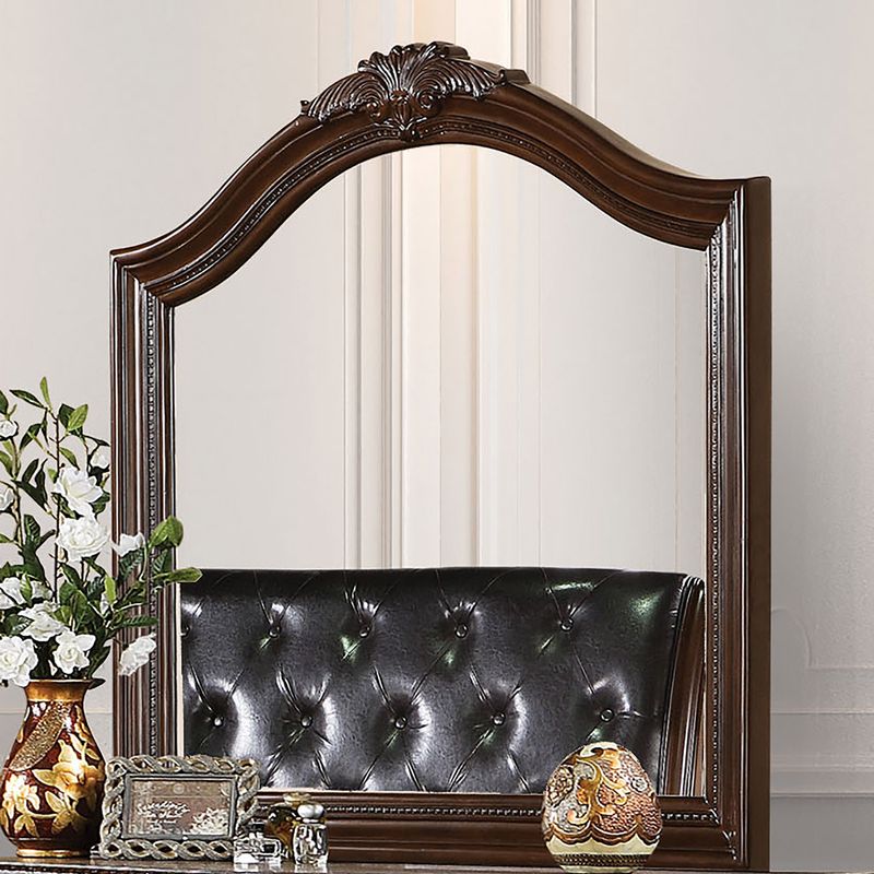 Traditional Mirror in Brown Cherry