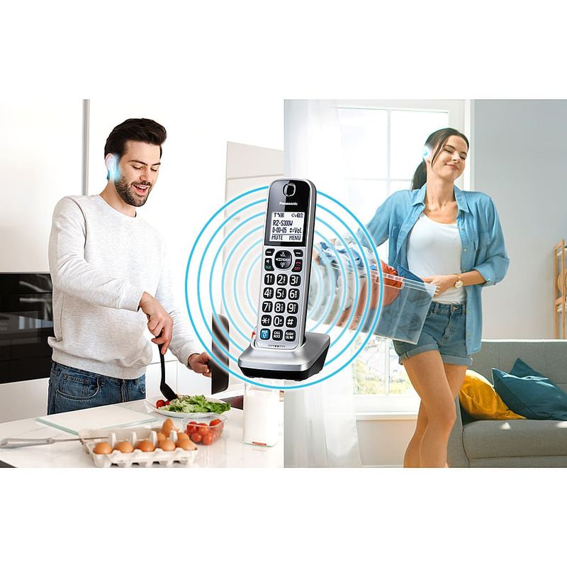 Panasonic - KX-TGDA99S Cordless Expansion Handset Compatible with KX-TGD89x and KX-TGF89x Series - Silver