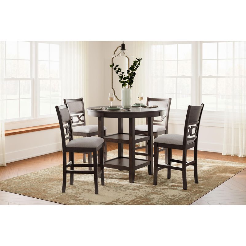 Langwest Counter Height Dining Table and 4 Barstools (Set of 5)