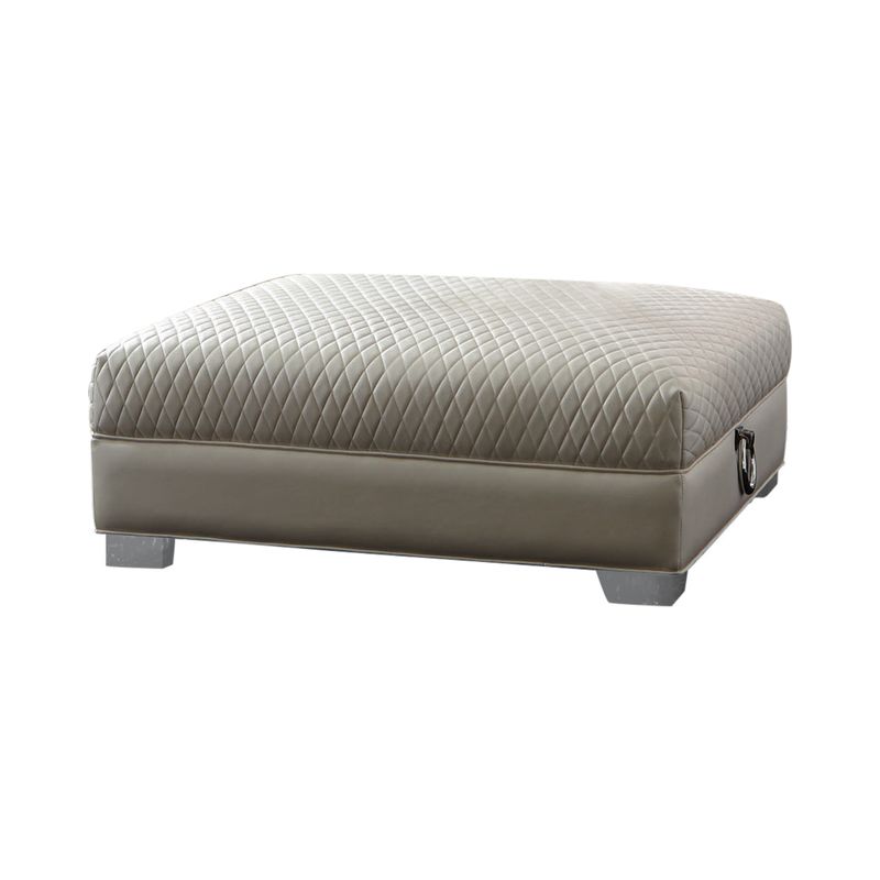 Chaviano Upholstered Ottoman Pearl White