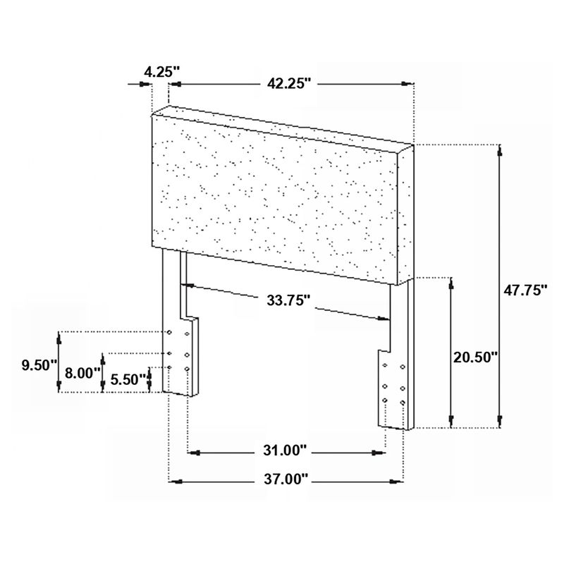 Gigi Rectangular Upholstered Headboard