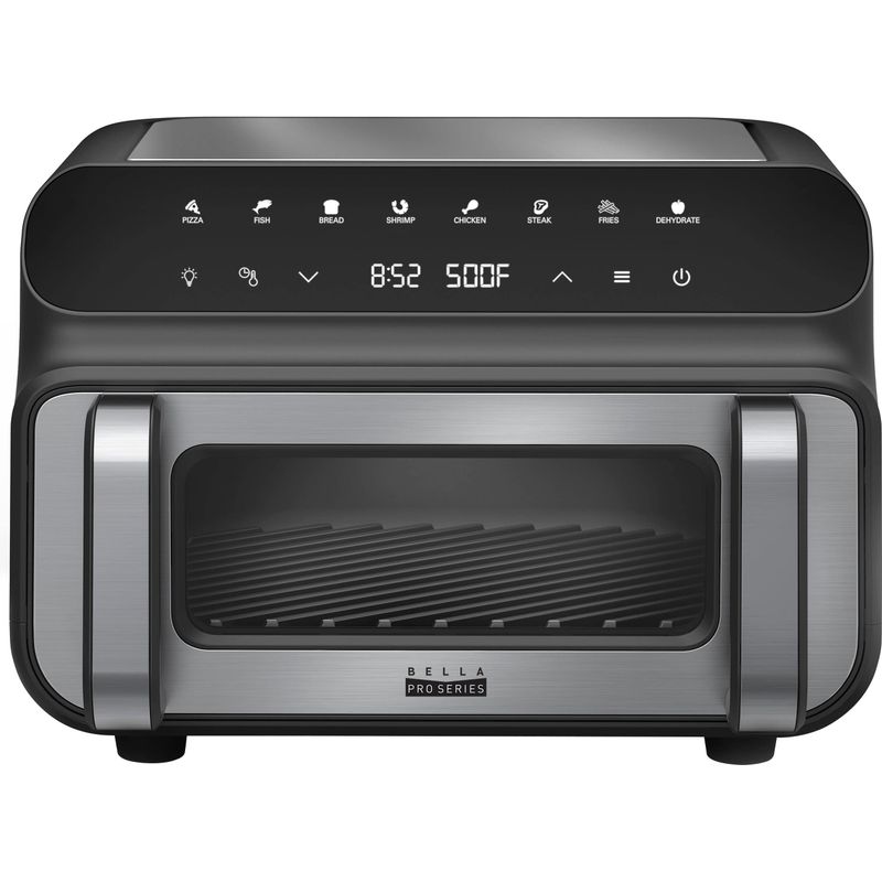 bella PRO - 10.5-qt. Touchscreen 5-in-1 Indoor Grill & Air Fryer - Stainless Steel