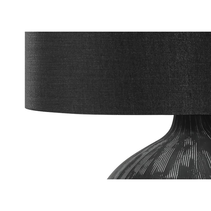 Lighting - 23"H Table Lamp Black Ceramic / Black Shade