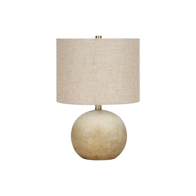 Lighting - 20"H Table Lamp Beige Concrete / Beige Shade