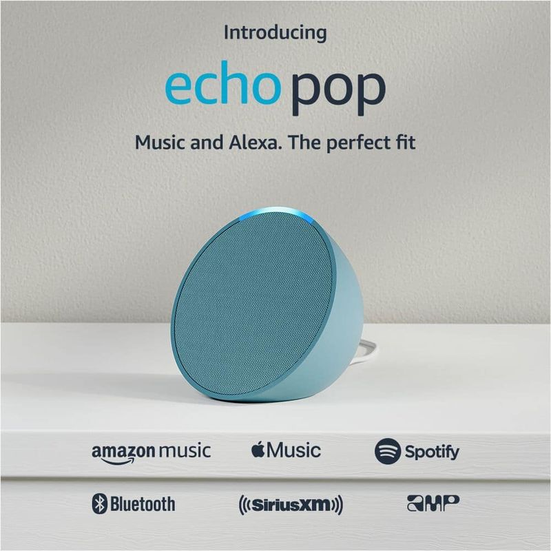 Amazon - Echo Pop (1st Generation) Smart Speaker with Alexa - Midnight Teal