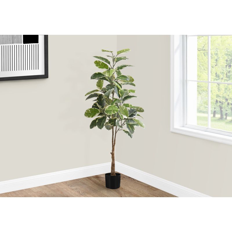 Artificial Plant - 52"H / Indoor Rubber Tree In A 5" Pot