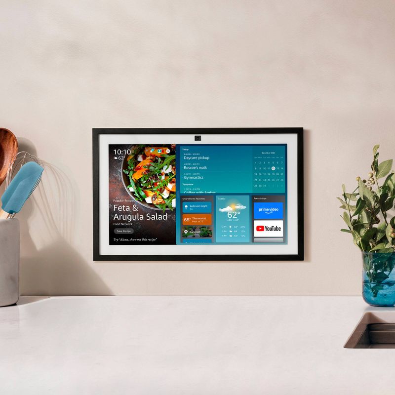 Amazon - Echo Show 15  HD smart kitchen TV for home organization with Alexa - Black