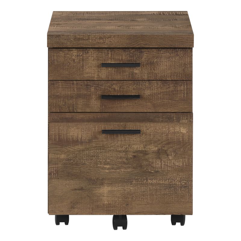 File Cabinet/ Rolling Mobile/ Storage Drawers/ Printer Stand/ Office/ Work/ Laminate/ Brown/ Contemporary/ Modern