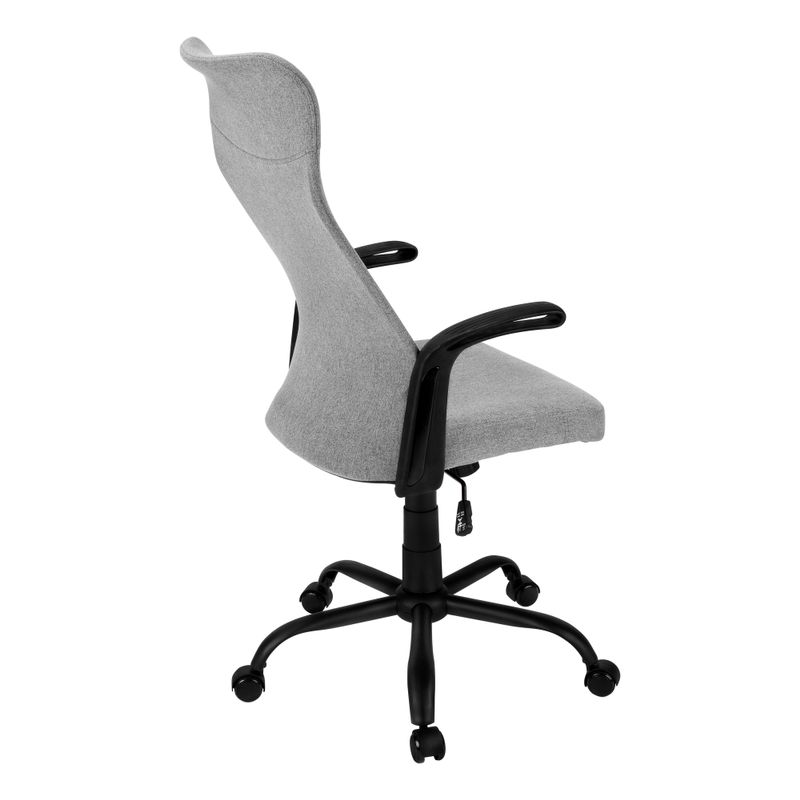 Office Chair/ Adjustable Height/ Swivel/ Ergonomic/ Armrests/ Computer Desk/ Work/ Metal/ Mesh/ Grey/ Black/ Contemporary/ Modern