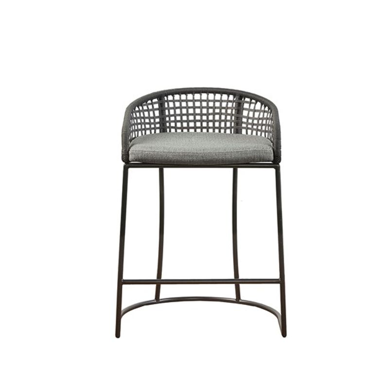 Dark Gray Hermosa Woven Counter Stool 25"