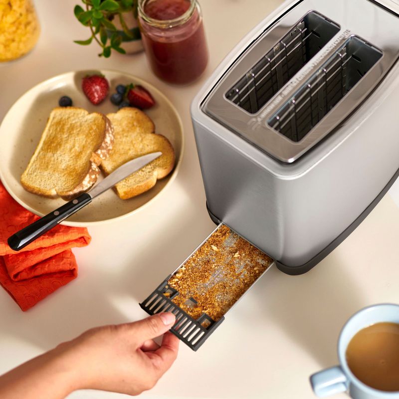 bella PRO - 2-Slice Toaster with Extra Wide Slots - Stainless Steel