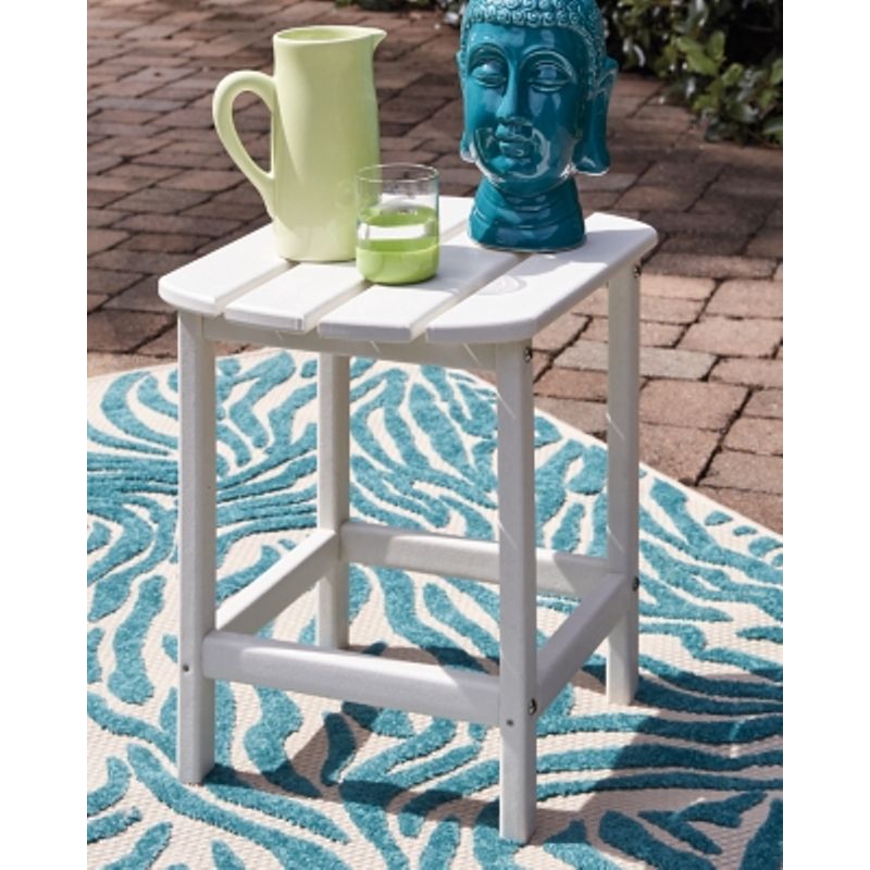 White Sundown Treasure Rectangular End Table