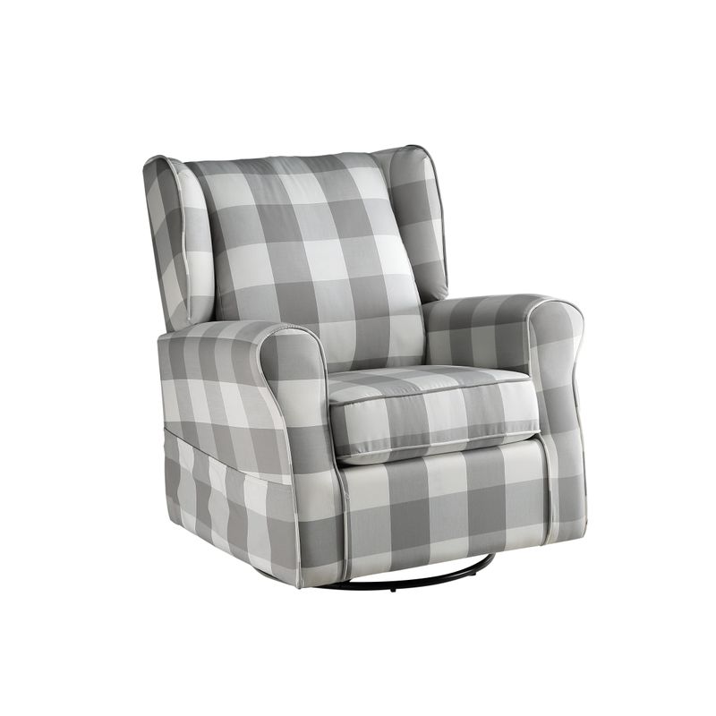 ACME Patli Swivel Chair w/Glider, Gray Fabric