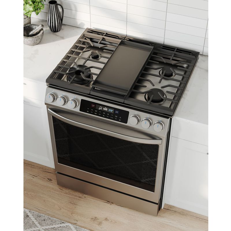 Rent to own Midea 30In SlideIn Gas Range with WiFi Connectivity