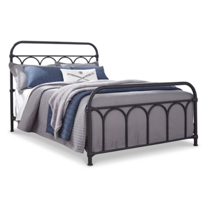 Black Nashburg Full Metal Headboard/Footboard/Rails