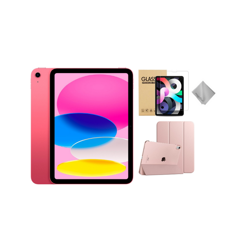 Apple 10th Gen 10.9-Inch iPad (Latest Model) with Wi-Fi - 64GB - Pink With Rose Gold Case Bundle