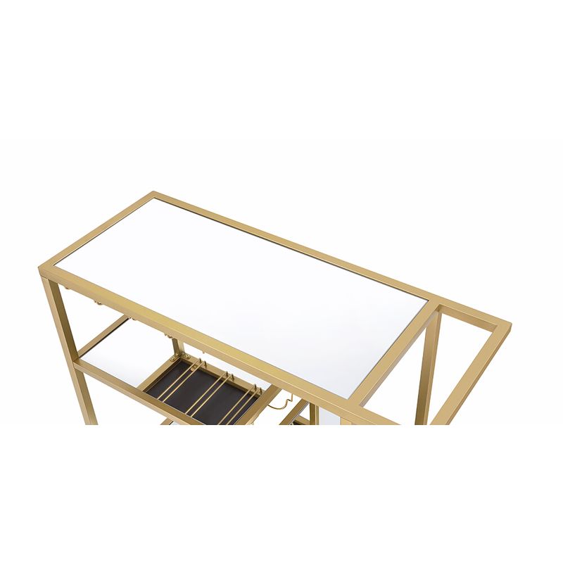 ACME Adamsen Serving Cart, Champagne & Mirror