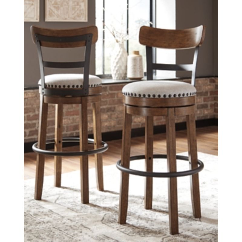 Brown Valebeck Tall Upholstered Swivel Barstool(1/CN)